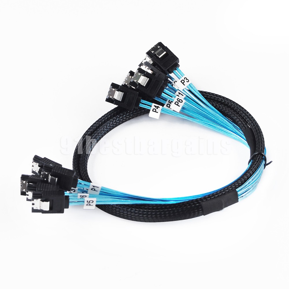 SATAIII Cable 6Pcs 6Gbps for Bitcoin Server CD DVD Drive Raid HDD SSD Data Cable