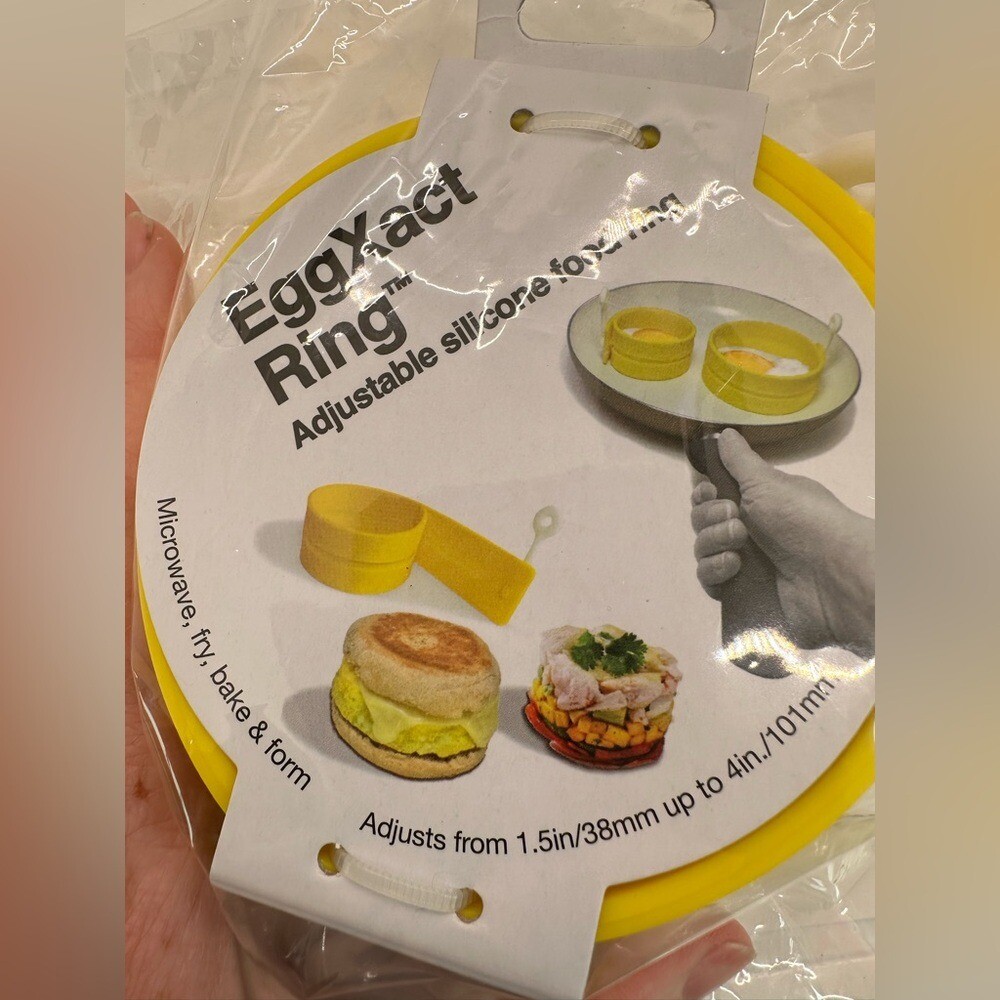Adjustable Silicone Food Ring - Yellow