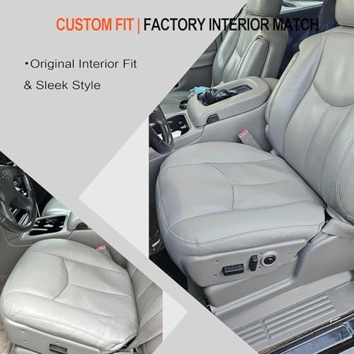 Driver Side Bottom Replacement Leather Seat Cover #922 Light Compatible Gray