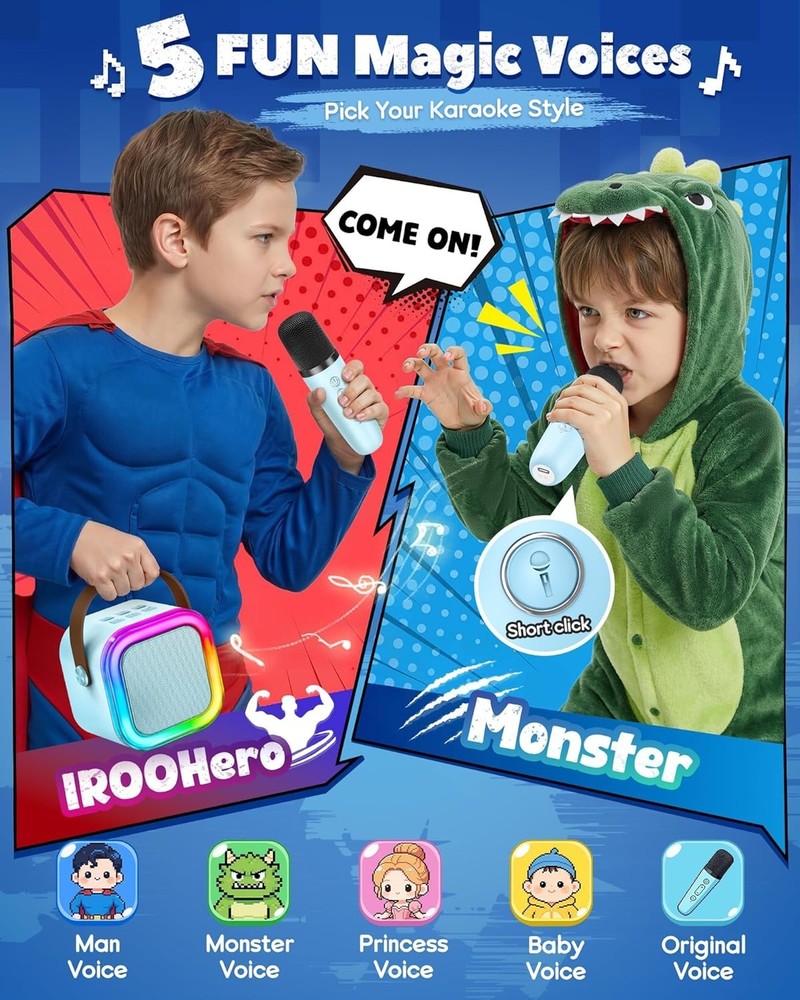 Child-Friendly Karaoke Machine - Bluetooth with 30 Days Karafun Subscription