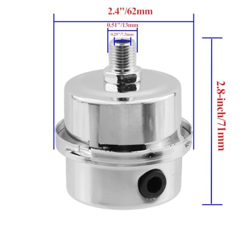 Air Compressor Filter Thread Air Compressor Intake Filter Sound 1/4" Silver