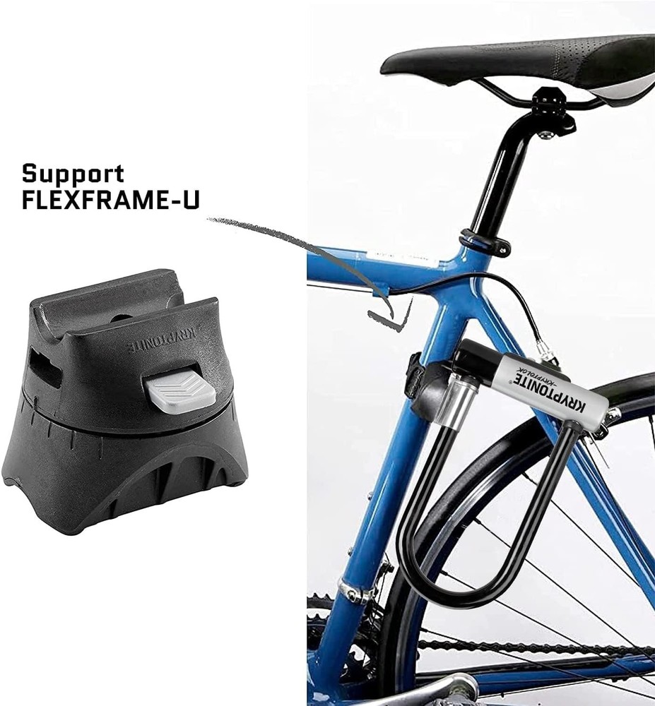 Kryptonite Kryptolok Standard Bike U-Lock w/ 4ft Security Cable, Bracket & Keys