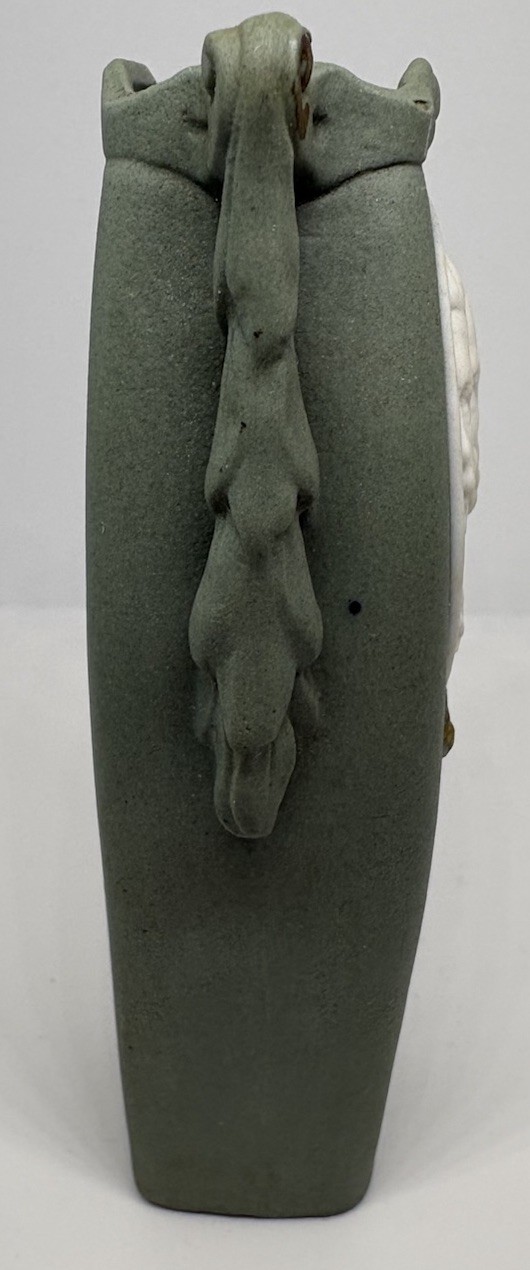 Antique German Commemorative Bisque Vase Kaiser Wilhelm Franz Joseph 1779 c.1914