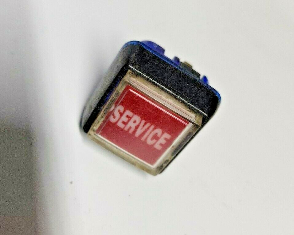 Bally Alpha Red Service  Button  Rectangular 32mm x 26mm 5E4 Cherry Switch