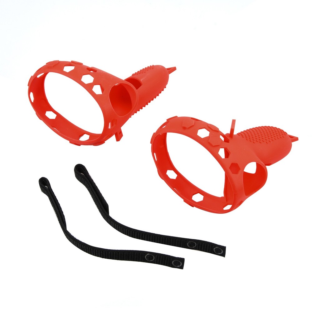 2Pcs Handle Grip Cover Silicone+Nylon Strap For Oculus Quest 2 VR Controller g