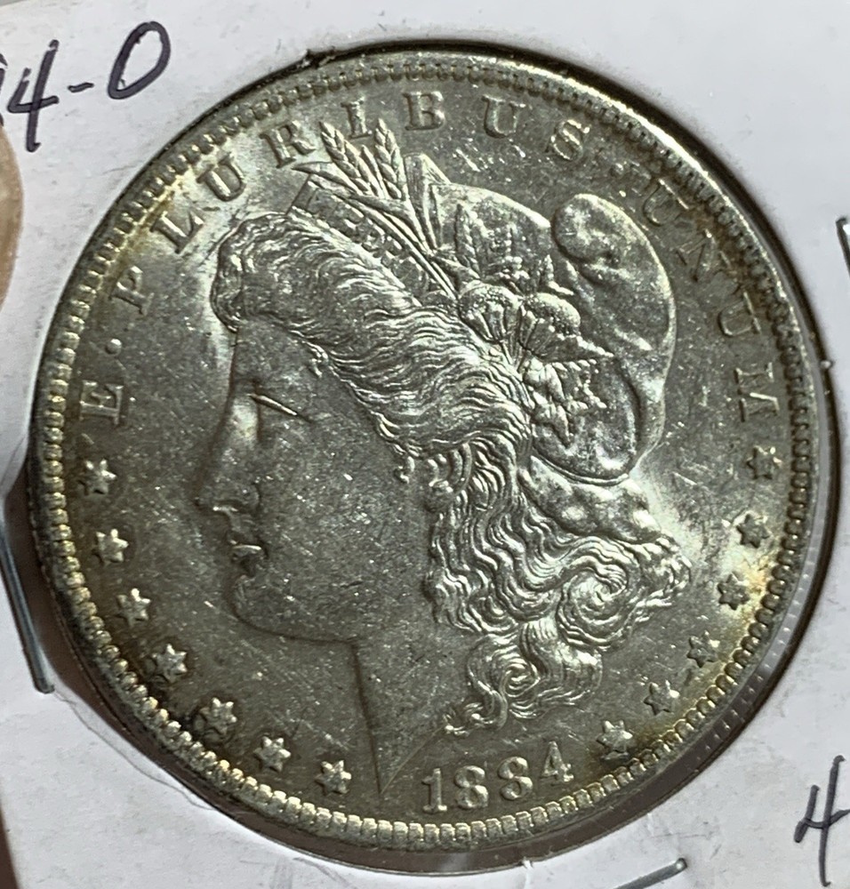 1884 O US MORGAN DOLLAR SILVER COIN, UNC
