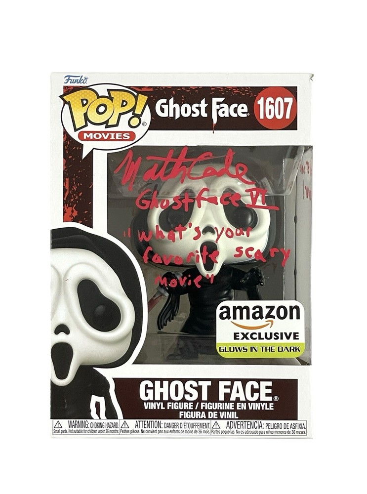 Ghostface Mathieu Coderre Signed Glow In The Dark Funko Pop Scream IV 1st ONE￼