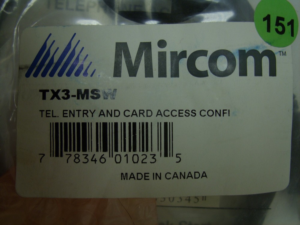 Mircom Telecom Entry & Card Access Configuration USB Software Kit TX3-MSW