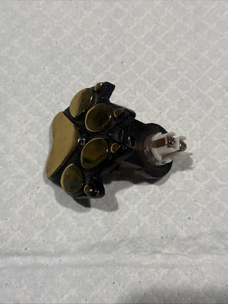 “Michael Healy Solid Brass Dog Paw Doorbell Button Lighted Wired”