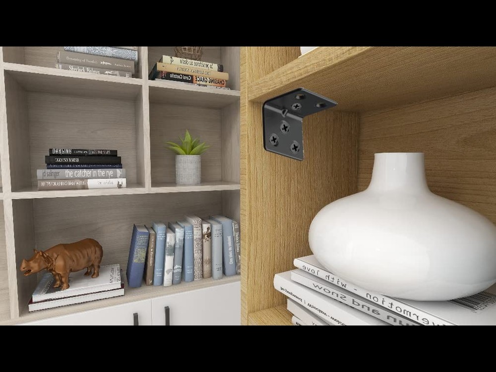 Black Stainless Steel Shelf Bracket,Joint Right Angle Bracket,L Shape