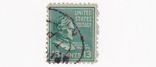 STAMP US SCOTT 818 "Millard Fillmore" 13 CENT 1938 USED FANCY CANCEL - G