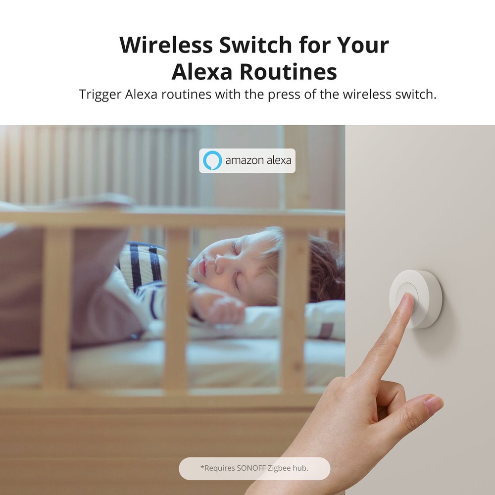 3 PACK SONOFF Smart Button Switch, Requires Zigbee Hub,for Smart Home Controller