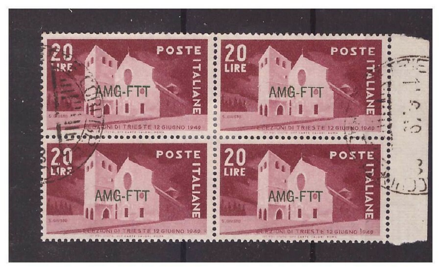 Trieste A - 1949 Election A Trieste Quartina Used