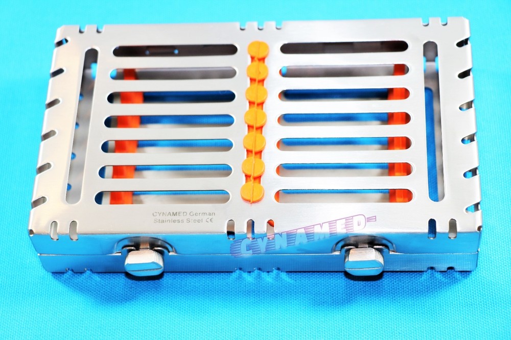 2PCS STERILIZATION TRAYS FOR 7 INSTRUMENTS DETACHABLE PREMIUM GERMAN WITH BUTTON