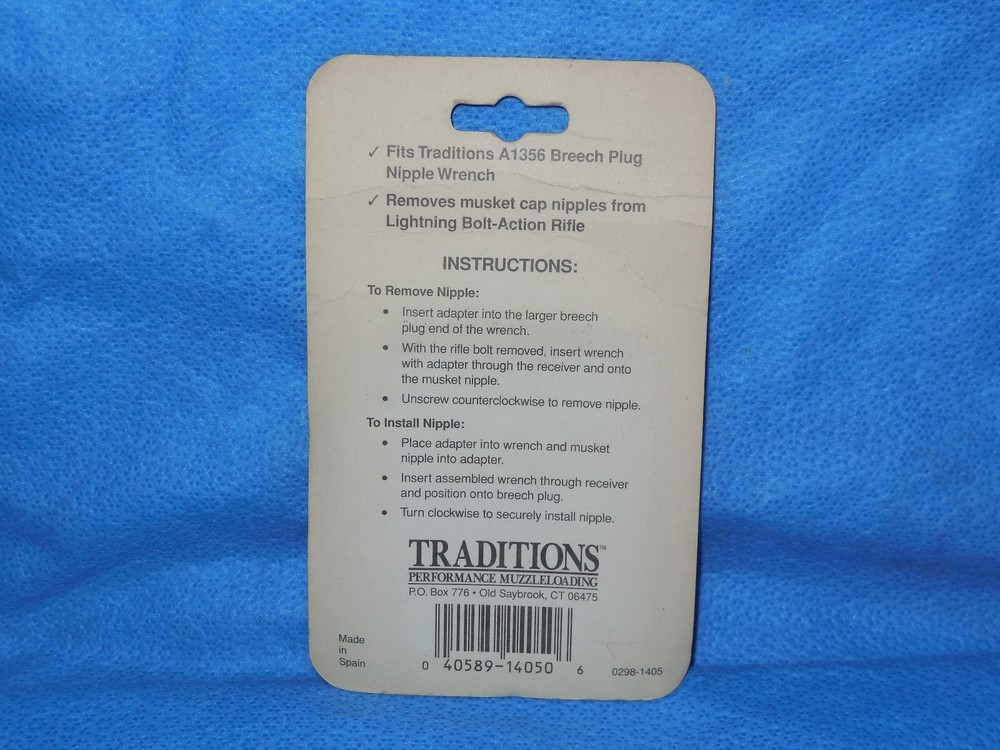 Traditions Performance Lightning Fire System Wrench Adapter A1405