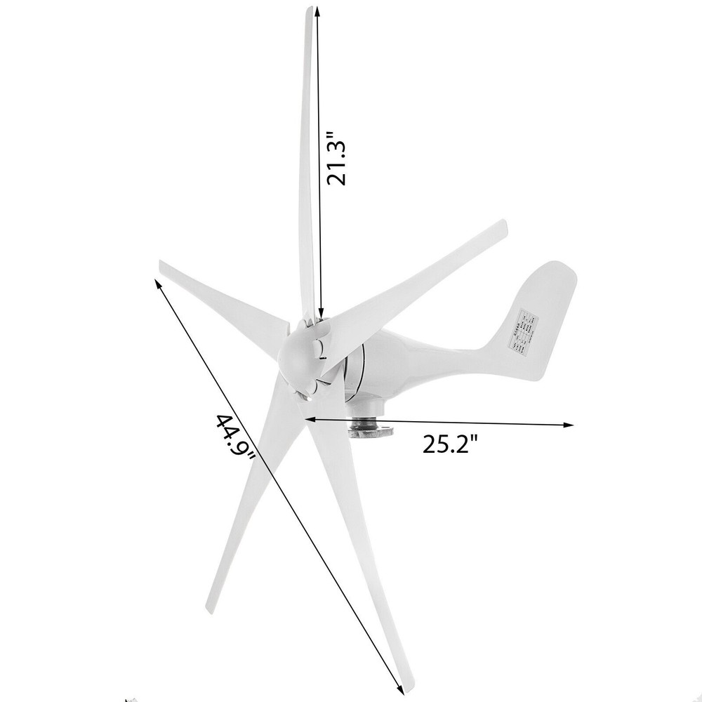 [2 Sets] 3000W 48V Wind Turbine Windgenerator & MPPT Charge Controller Windmill