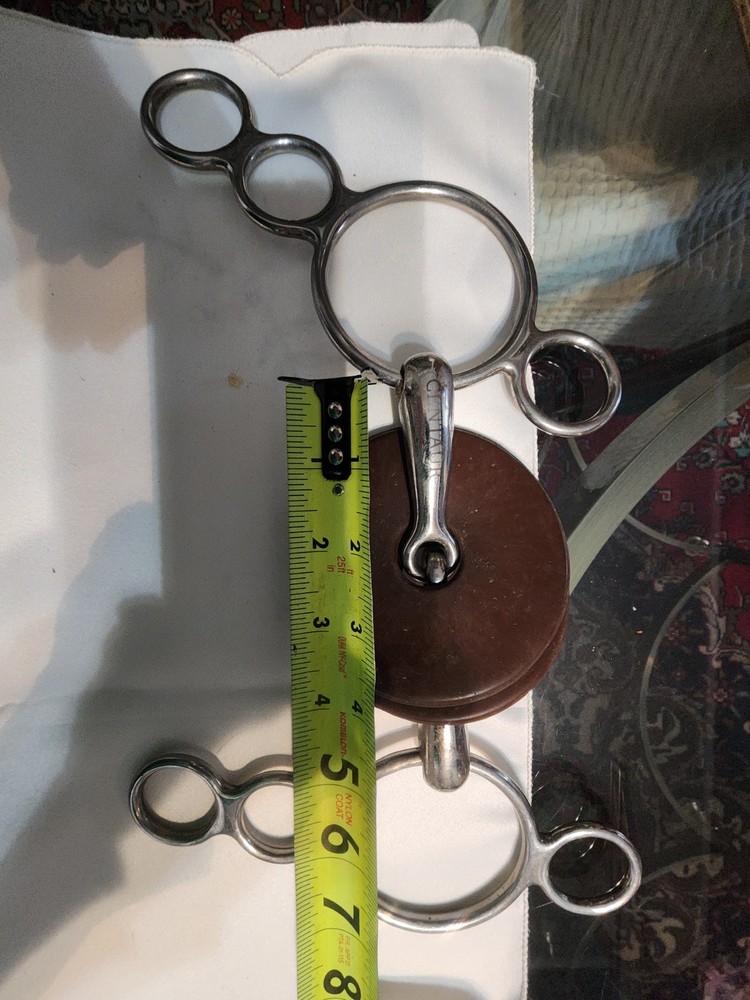 Centaur 3 ring horse bit, Stainless, 5 "