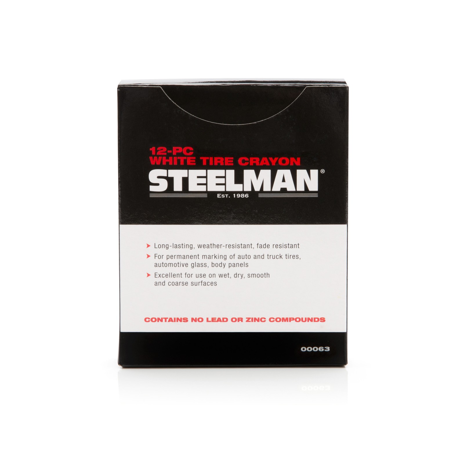 Steelman White Tire Marking Crayons, Box of 12 00063