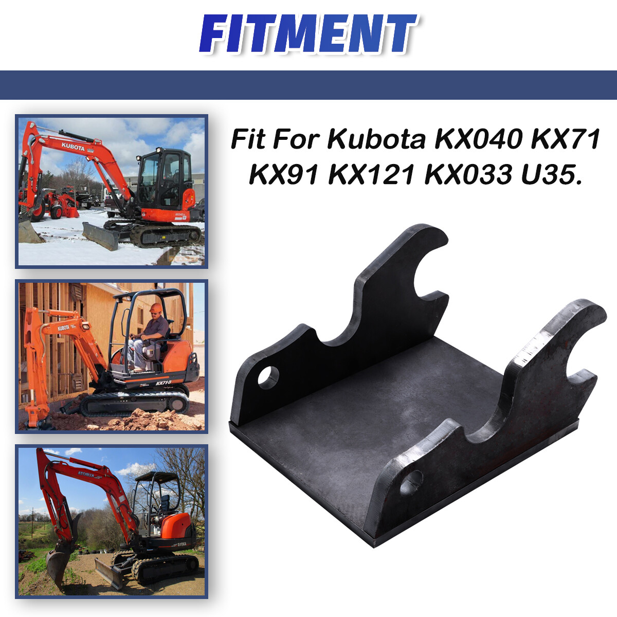For Kubota Excavator Quick Attach Bucket Ears U35 KX040 KX71 KX91 KX121 KX033
