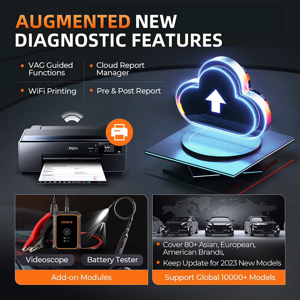 2024 OTOFIX D1 PRO OBD2 Bidirectional Scanner Full System Diagnostic Key Coding