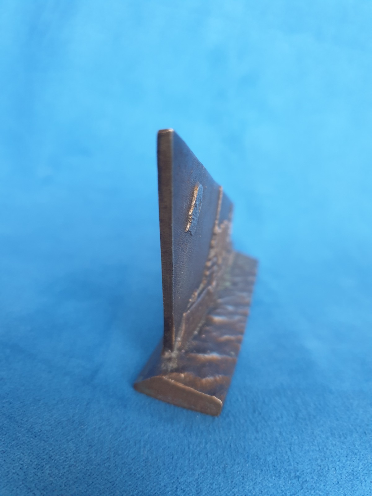 LENIN. Statuette - Plaque. 50 Years of the Revolution. Bronze. Very rare.