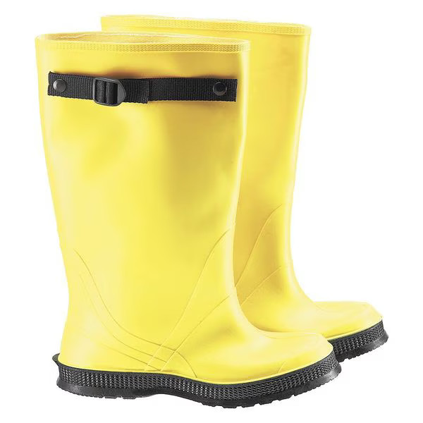 Dunlop Overboots, Plain Toe, 17 in Height, Pull On Closure, Cleated Sole,