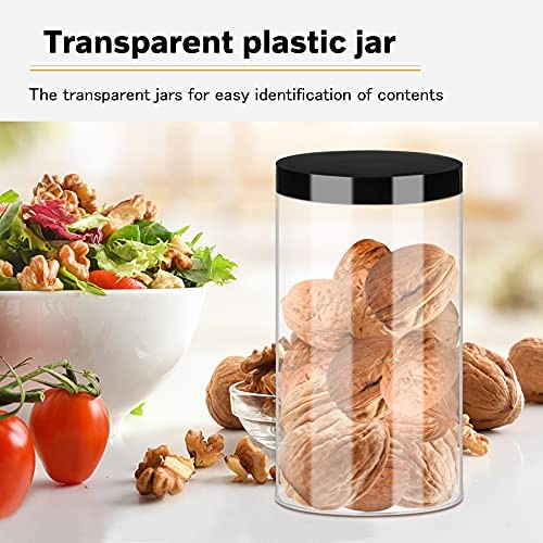 Clear Plastic Jars 32oz 12Pack Big Round PET Plastic Containers 32OZ 12Pack