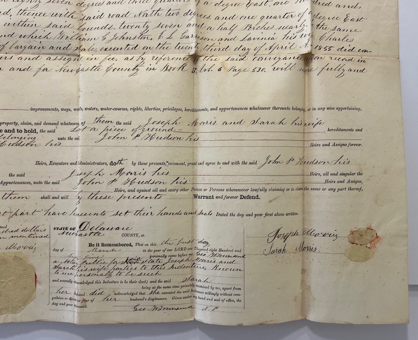 Antique 1865 Deed, 1899 Deed & Mortgage, and 1906 Mortgage Documents - Delaware
