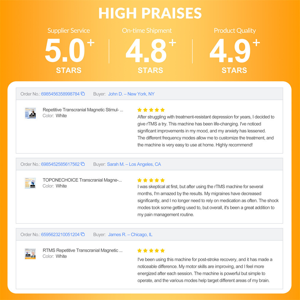 TMS Therapy Device for Brain Stimulation & Mental Wellness Support and Stroke