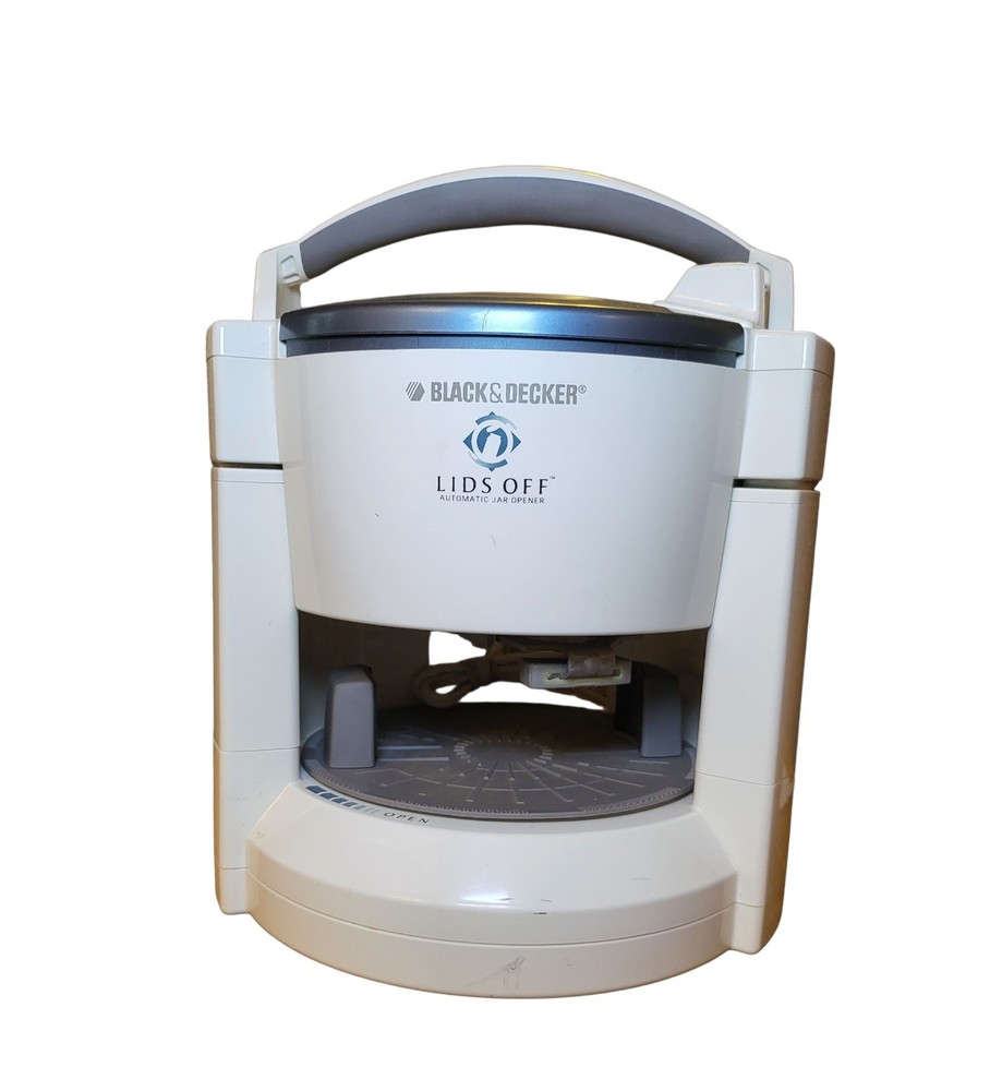 Black & Decker Lids Off Automatic Jar Opener Model JW200 White