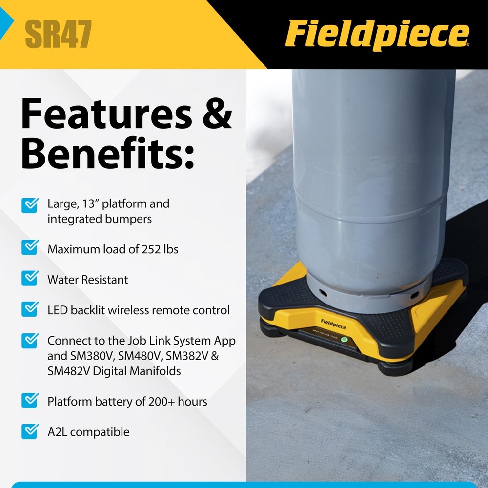 Fieldpiece SR47 Wireless Scale with Remote