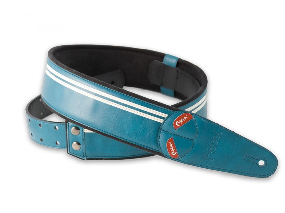 RightOn! Mojo Race Teal Guitar Strap