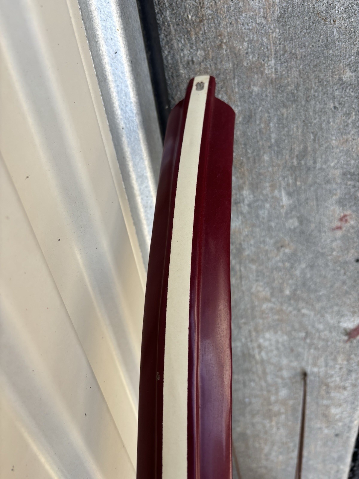 ANTIQUE 1900'S CIRCA 28" REPAINTED MOTORBIKE FRONT AND REAR FENDER SET