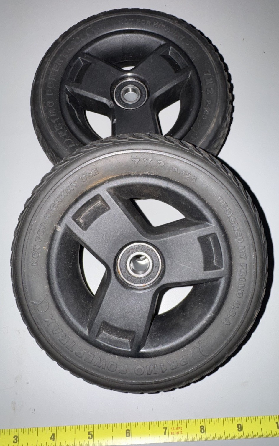 TWO (2) 7X2 P-125 FRONT WHEEL FOR PRIDE GO-GO SC44E,SC54LX WHLASMB1868