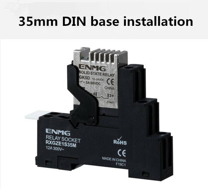 Small 12-24VDC solid state relay rail type GK5D6124 DC control DC 5A 60VDC