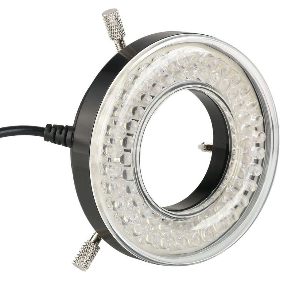 62mm Inner Diameter Microscope LED Light Source 64 Beads Adjustable Brightness