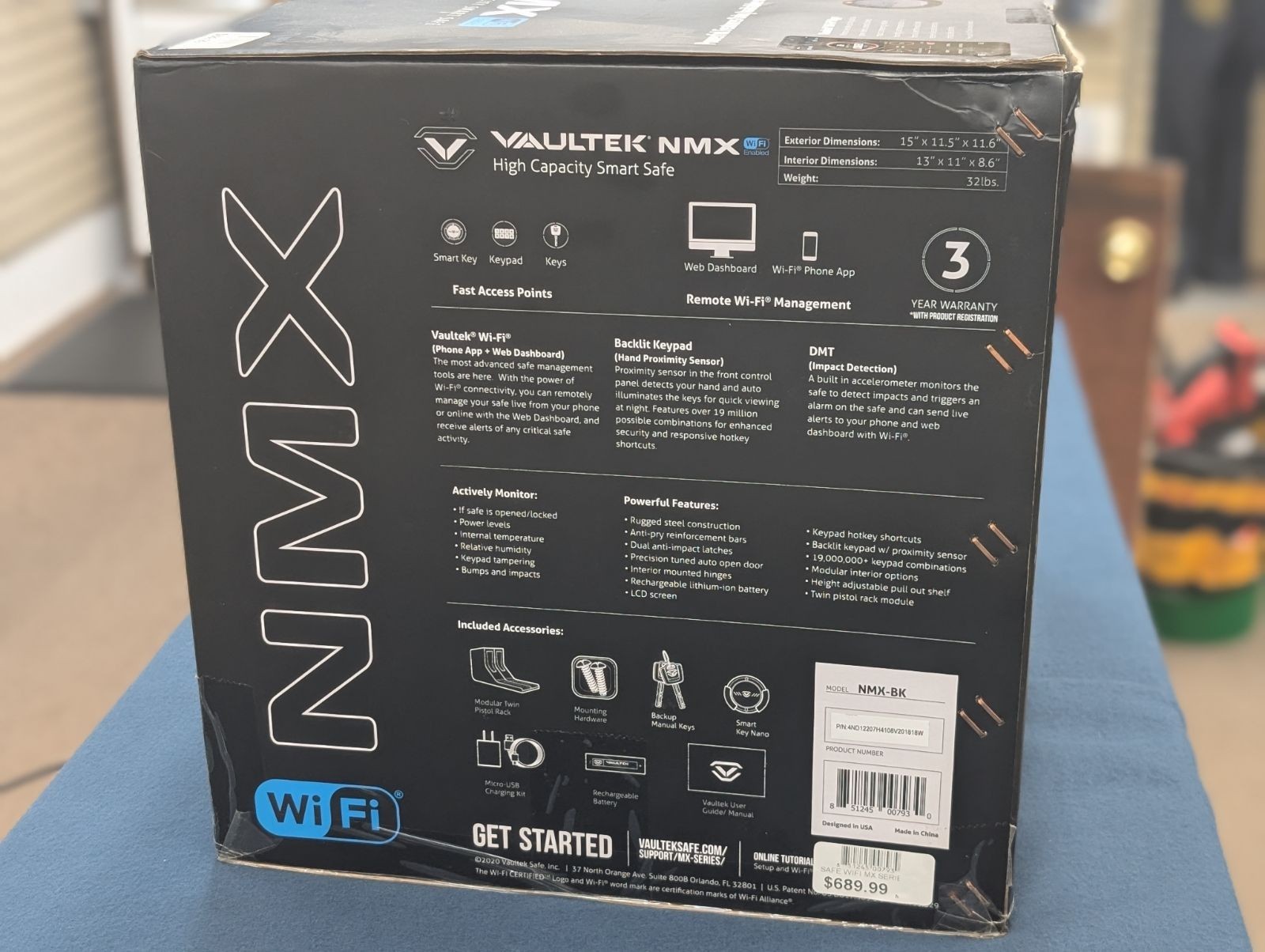 NEW Vaultek NMX-BK WiFi Smart Safe – Biometrics, Keypad, App Alerts