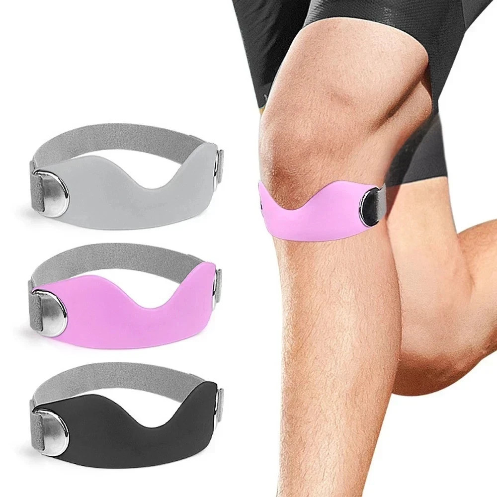 1PC Flex Wrap Silicone Patellar Tendon Support Strap Adjustable Knee Brace Strap