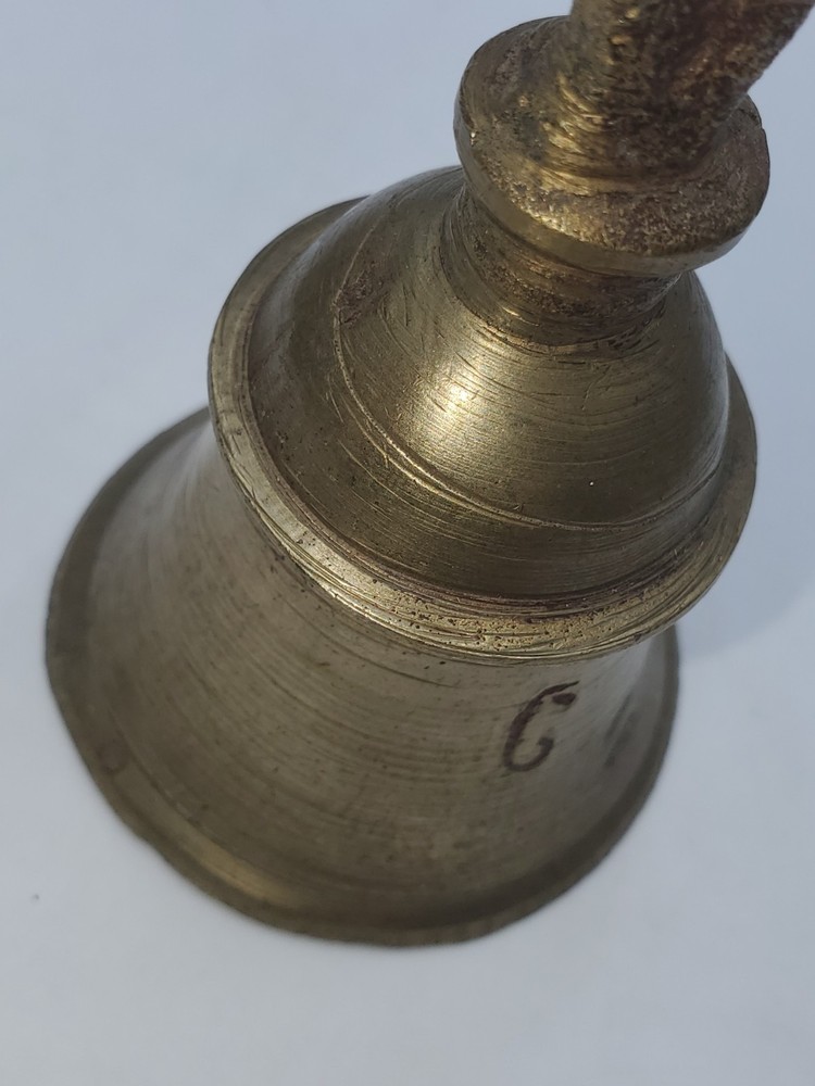 Old Brass Lord Hanuman Figurine Handcrafted Solid Temple Bell