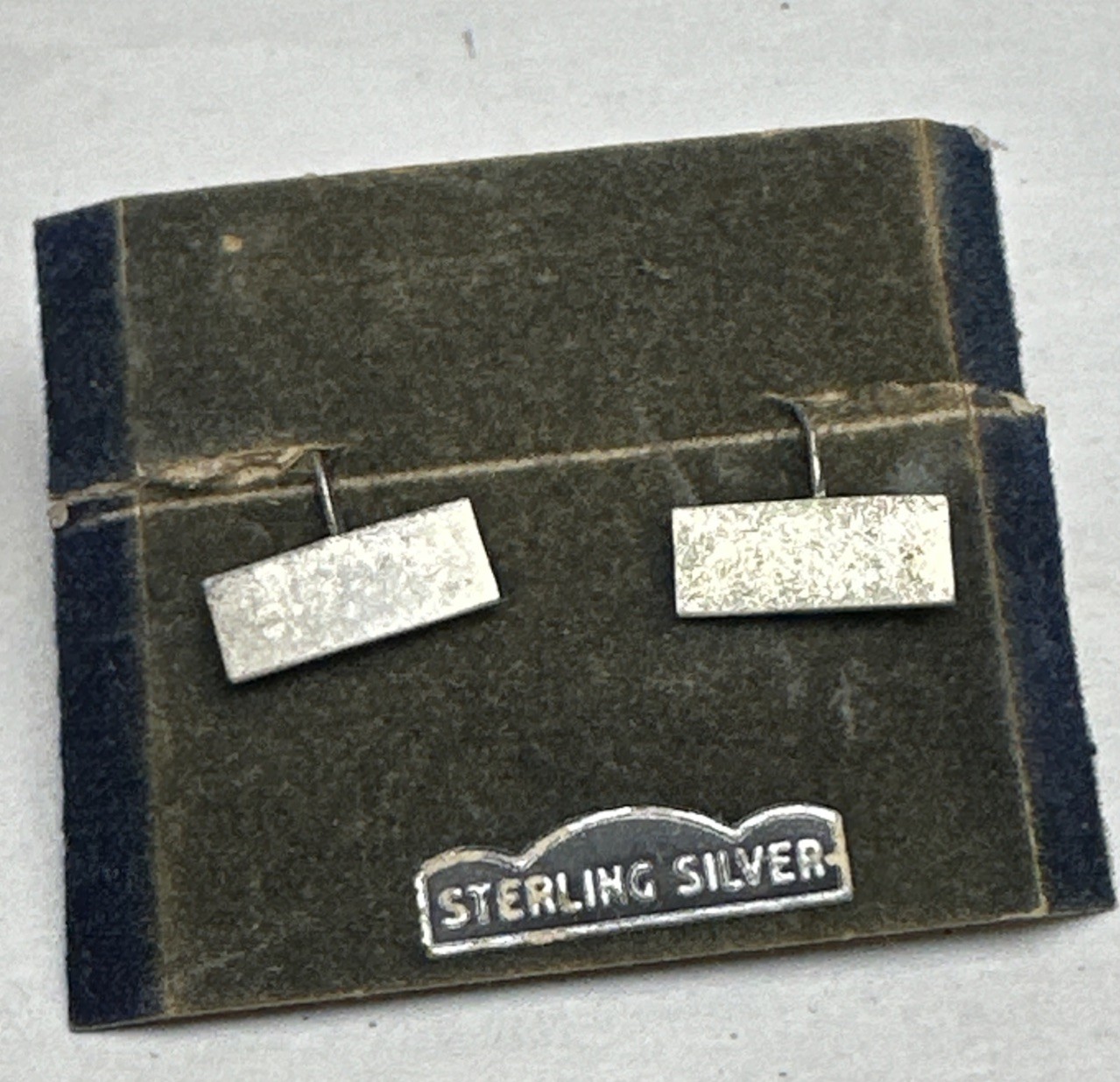 TWO WW2 US ARMY EARRINGS SWEETHEART MILITARY Sterling Silver