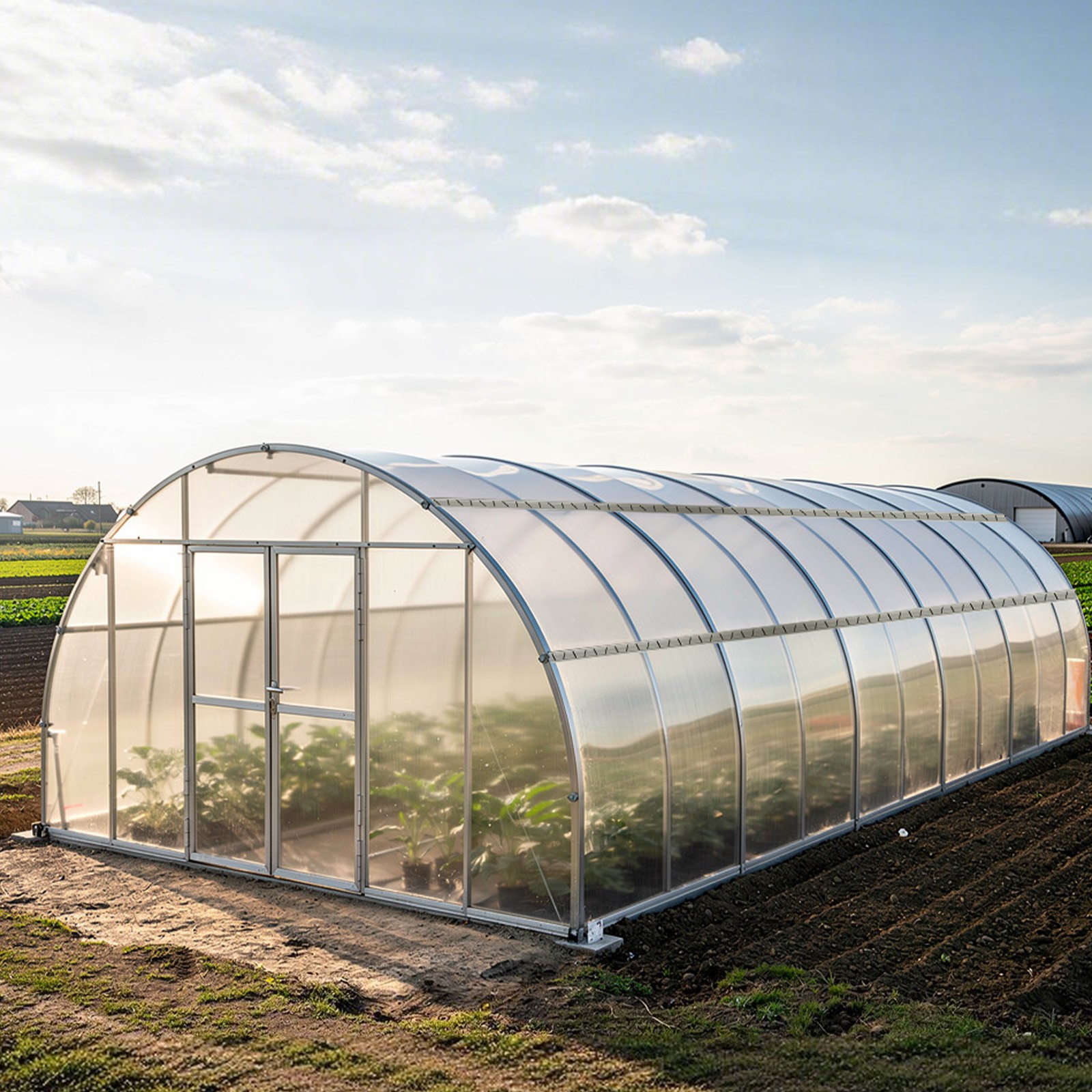 VEVOR Greenhouse Spring Wire & Lock Channel Aluminum Alloy 40 Packs 6.56 ft