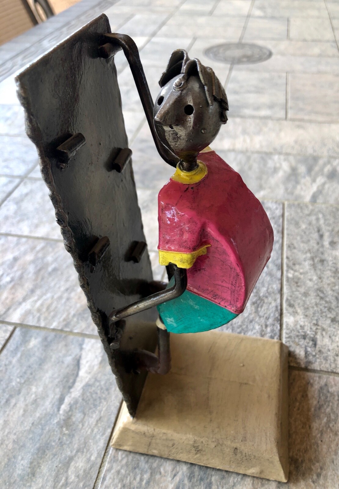 Luis Felguerez Mexican Art Metal Sculpture "The Wall Climber"