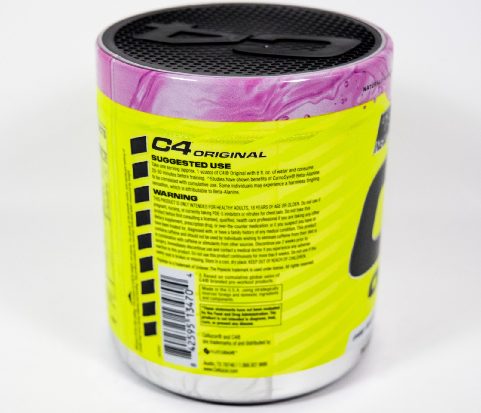 C4 Original Pre-Workout Grape Popsicle Cellic-R 8.7 oz (246 g) Canister 09/2026