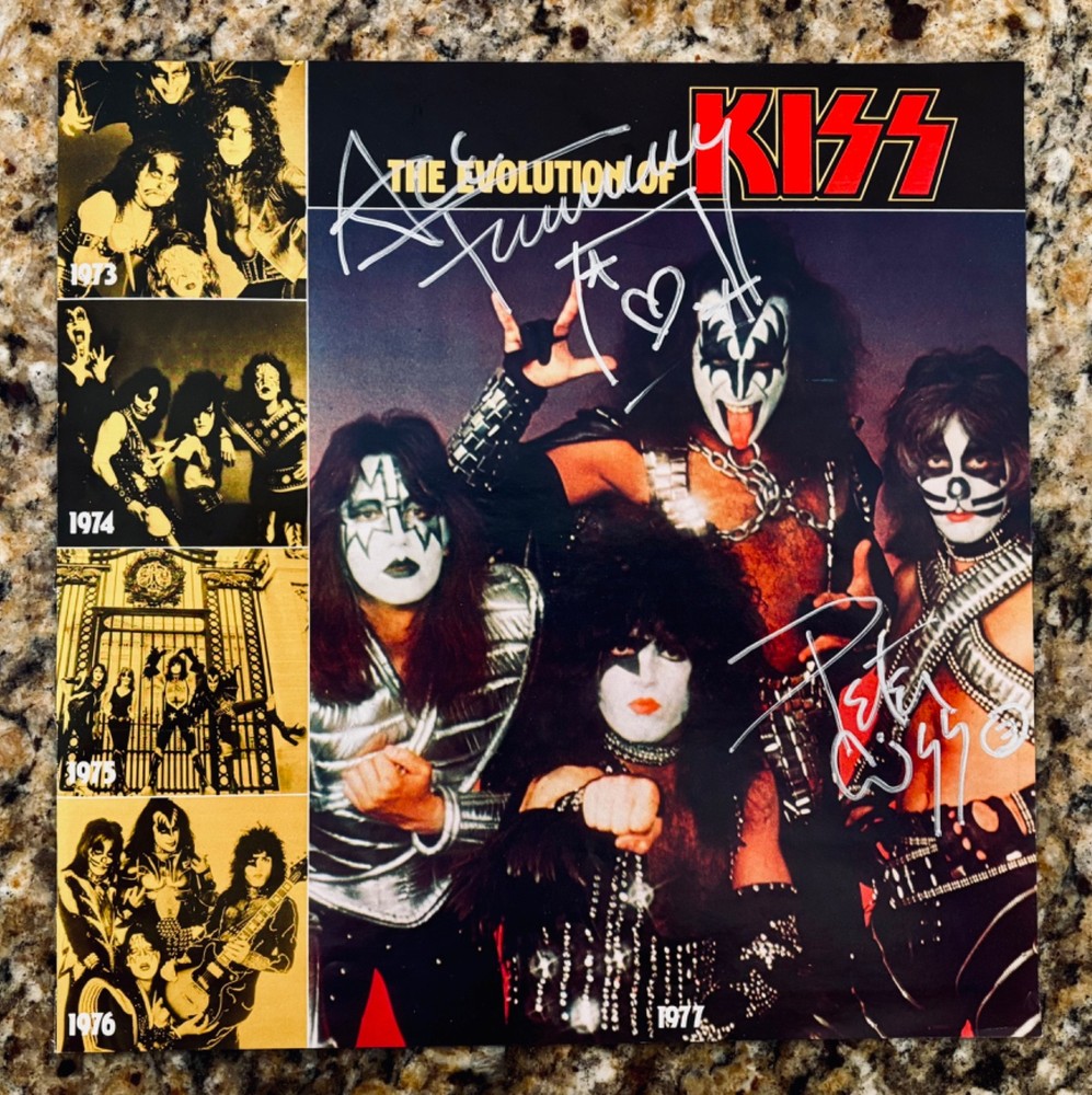 KISS • Ace Frehley & Peter Criss Signed Album Insert • Glam Rock • Hard Rock