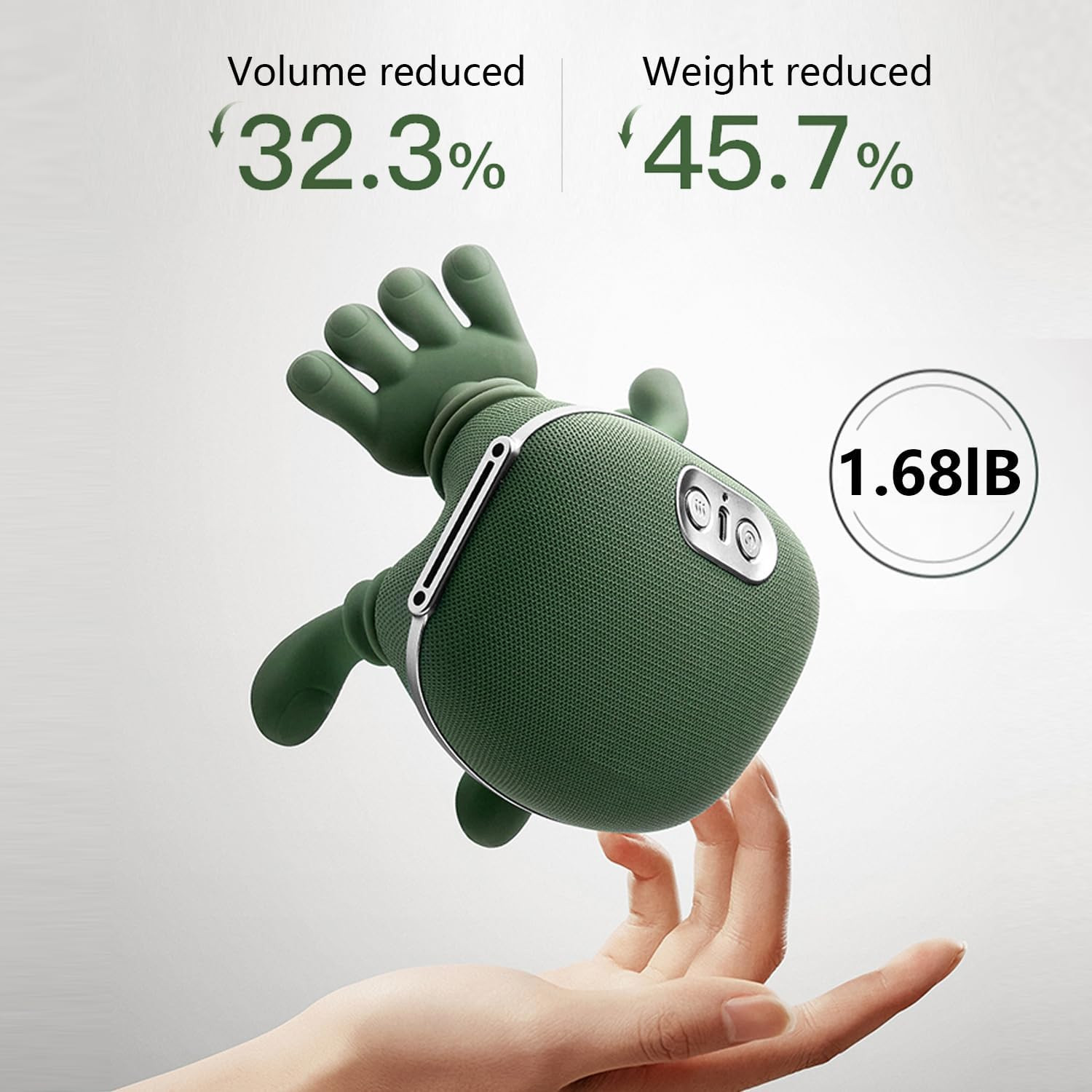 Bionic Heated Massager, Portable Shiatsu Neck and Back Massager, for Pain Relief