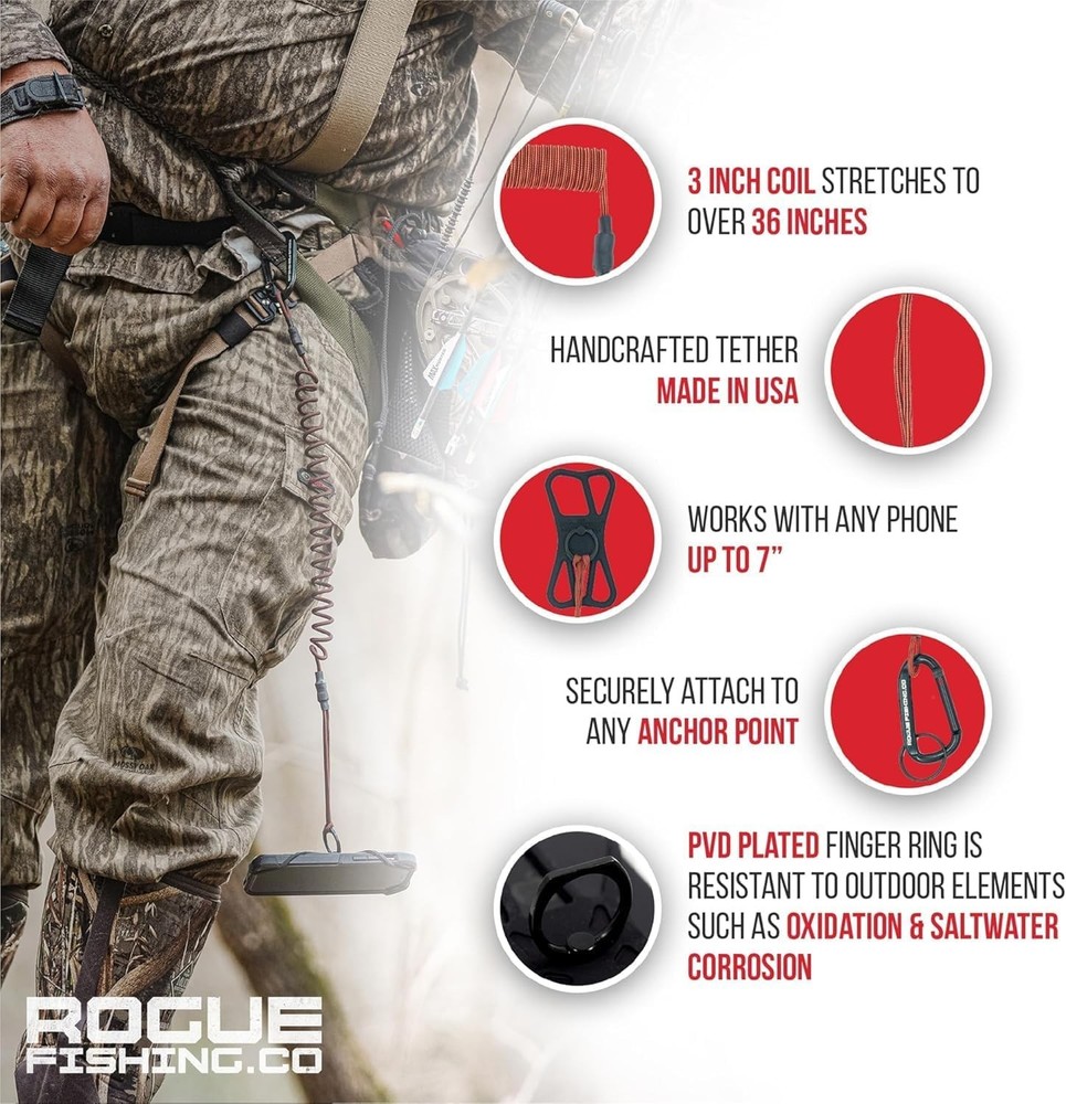 The Protector Phone Tether - Leash Rogue Black