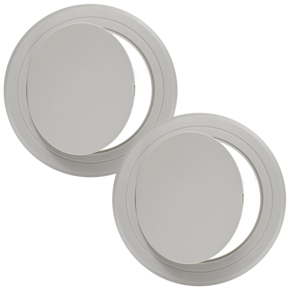 2-Pack Access Panel for Drywall, 5x5 Inch Round Plastic Removable [Gray]