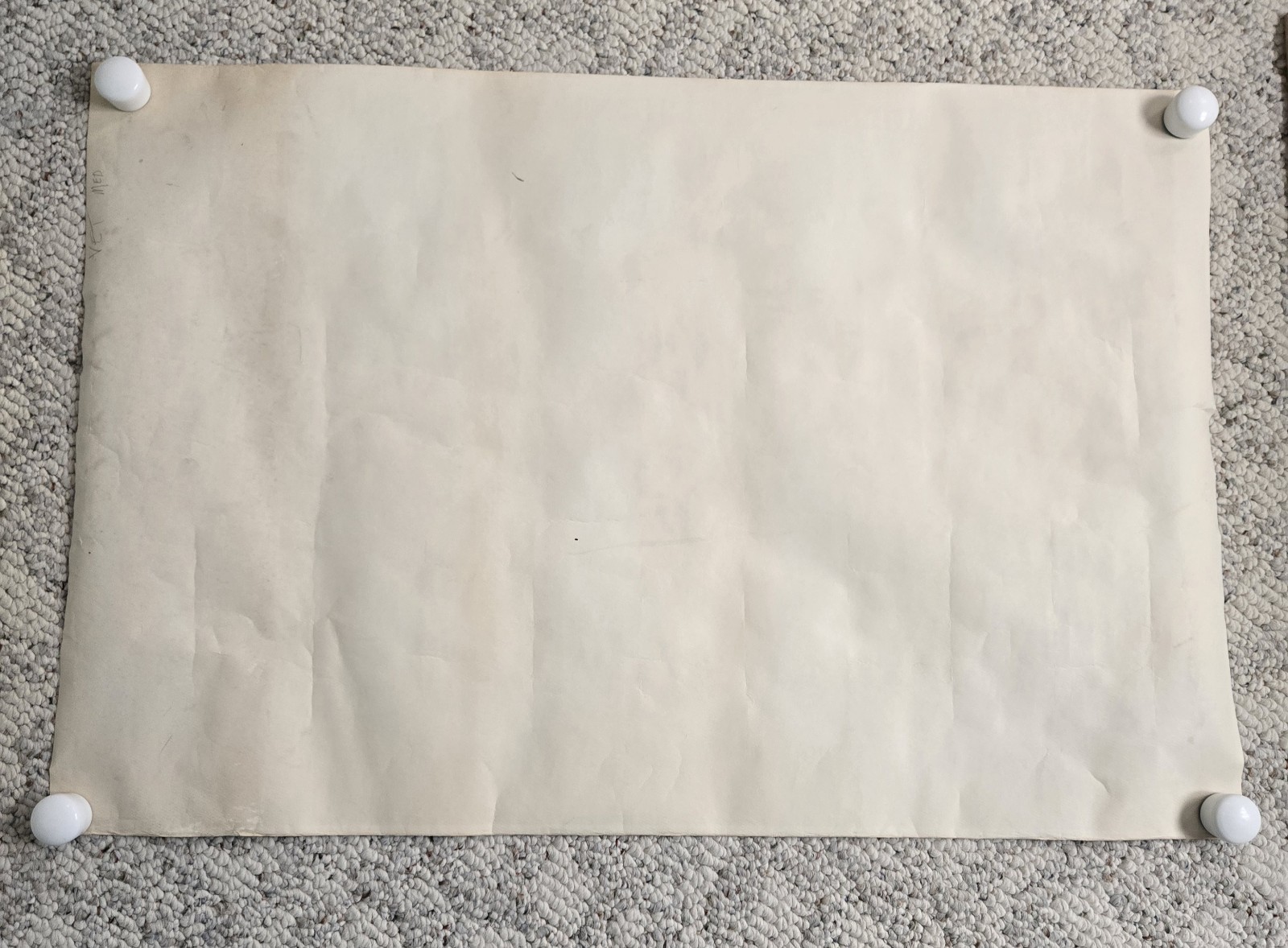 1960 Veterinary Medicine In America Poster History Map Unframed Vtg Vet Wall Art