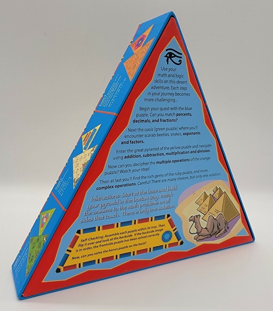 Five 2 Sided MATH Pyramid Puzzles Math and Logic, Educational Learn