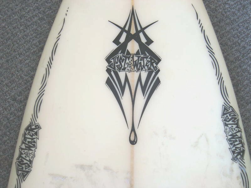 VINTAGE JUST WATER BIG SURFBOARD